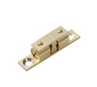 Cabinet Door Catch Solid Brass Adjustable Spring Ball Latch Furniture Door(42mm Brass)