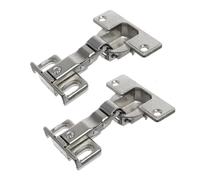Cabinet Door Fridge Freezer Hinge for Hettich ET 582-72134 (2 Hinges) | Suitable for IKEA cabinets (with Drilling) 35mm Cup, 3mm Plate, 13-18mm Overlay, 4 Hole, 15kg Load