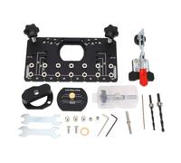 Cabinet Door Hinge Jig Aluminum Alloy Built in Double Bearing Hinge Jig Drilling Guide Locator with Mounting Tools for Woodworking Professionals and DIY Enthusiasts