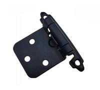 Cabinet Door Hinge Kitchen Doors Hinges 10pcs Cabinet Drawer Hardware Heavy-Duty Overlay Reused Self-Closing W/Screws Cold-Rolled Steel for Wardrobe(Black)