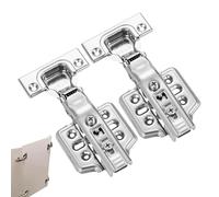 Cabinet Door Hinges,2 Pcs Face Frame Silent Cabinet Door Hinges - Overlay Cabinet Door Hinges Heavy-duty Frameless Adjustable Hidden Cabinet Bowl Hinge
