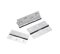 Cabinet Door Hinges 2Pcs Stainless Steel Flat Hinge Cabinet Doors 1 inch 1.5 inch 2inch 2.5 inch 3inch 4inch Windows Hinge Wooden Box Mini Hinge(2-2inhinge-12screw)