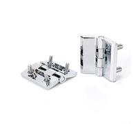 Cabinet Door Hinges 2pcs Zinc Alloy Hinge with Stud Door Hinges Cabinet Heavy Duty Plus Thick Electric Cabinet Hinges(2pcs-Bright-1A-6mm)