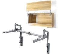 Cabinet Door Hinges Set, Pneumatic Vertical Lift-Up Mechanism for Kitchen Cabinets, Durable Silent Arm Stay, Perfect for Easy Access and Space Saving