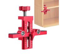 Cabinet Door Installation Aid - Aluminum Alloy Drill Guide, Double Hole Position, Help with Countersunk or Hanging Doors | Home Improvement DIY Woodworking Mold Hardware Tool Closely
