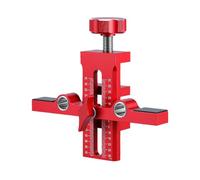 Cabinet Door Installation Jig - Adjustable Double Hole Positioner Aluminum Alloy Tool, Door Alignment Guide, Hardware Assistant | Flush Mount Drilling Support Kitchen Bedroom Study Room