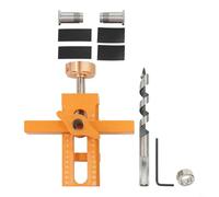 Cabinet Door Installation Jig for Drilling and Punching, 2-in-1 Adjustable Locator with Double Row Scale, Aluminum Alloy & Stainless Steel, Incl(C)