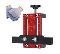 Cabinet Door Installation Positioner, Aluminium Alloy Cabinet Door Mounting Jig Positioning Tool with Door Rebounder, 0-75mm Adjustable Mount Locator for Door Support and Alignment