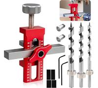Cabinet Door Installation Positioner Installation Jig Tool Drillable and Adjustable Aluminum Alloy 2 in 1 Hardware Jig for Most Cabinet Doors, Bookcase, Wardrobe