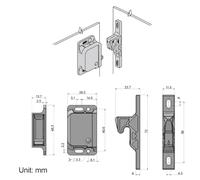 Cabinet Door Lock for Havi Latches Drawer and 72x28mm Caravans Screws Black Lock Abs(4 Sets)