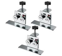 Cabinet Door Mounting Jig - 36mm Wide Opening Adjustable Levelling Bracket, Heavy-Duty Stainless Steel Support for of Cupboard Doors Drawer Pull Aligner for Woodworking and DIY (3pcs)