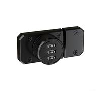Cabinet Door Password Lock, 1 Pack Double Household Drawer Lock with 3-Digit Combination for Secure Storage, Zinc Alloy Build, for Home Office and Wardrobe Use(black)