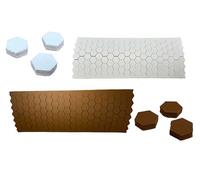 Cabinet Door Soft Bumper Pads/ 110 Urethane Foam Bumpers per Package/Choose Your Color(Brown or Cream) Peel and Stick/Many uses/Prevent Scratching/quieting/by E.H.C. (Cream, 3/8" Hexagon 1/8 Thick)