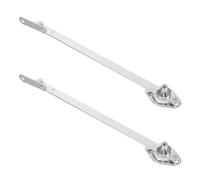 Cabinet Door Support Hinges Space Saving 2pcs Silver Zinc Alloy