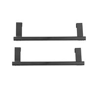 Cabinet Door Towel Rack 2 Pack | No Punching No Nails Stainless Steel | Space Saving Towel Holder for Kitchen/Bathroom/Laundry | Non - Corrosive Black for Home Hotel RV (23CM)