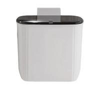 Cabinet Door Trash Can - Hanging Covered Garbage Bin with Lid, Space-Saving Waste Container for Kitchen & Home Organization | Sink, Room, Desk, Dorm, Laundry, Toilet, Desktop, Corner, Door, Office Use