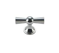 Cabinet Drawer Handle Pull Knob Bar Brass Hardware with Polished Finish and Smooth Rounded Styling Solid Brass with Cylindrical Grip and Round Bases, Array, Silver, Single Hole