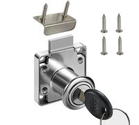 Cabinet Drawer Lock,Mailbox Lock, Model CT-138-22,for Fixing Important Documents and Drawers ((Hole Diameter 0.75inch/19MM), Suitable for Door Panels with A Thickness of 17 mm-22 mm. 【Silver】