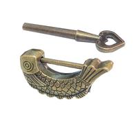 Cabinet Fastener with Straight Arm for Paired Doors | Raised Scale and Fin, Straight Closure Arm, Ornamental Hardware Accent for Paired Cabinet Door Use