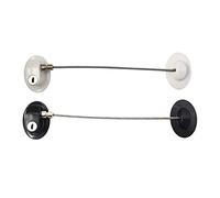 Cabinet Fridge Limit Lock Sliding Door Window Lock Window Limiter Locator Anti Falling Window Security Lock for Refrigerators, Cabinets,Doors and Window (Black)