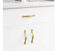 Cabinet Handle 143mm Gold Zinc Alloy Polished Bow Pull Ergonomic Kitchen Drawer