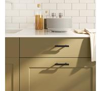 (black, 64 mm/ 10 pcs) vidaXL Cabinet Handles Door Handles Furniture Drawer Pull Stainless Steel