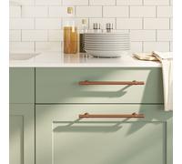 Cabinet Handle 256mm Bronze Stainless Steel T-Bar Pull 192mm 10pc Pack Cuttable