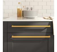 Cabinet Handle 480mm Brushed Gold Stainless Steel Square Tube Modern Pull 20pcs