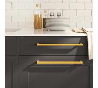 Cabinet Handle 5 pc Brushed Gold Stainless Steel 320mm Modern Square