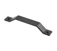 Cabinet Handle Angular Design Step 160 mm Hole Spacing 185 mm ZnAl Heavy Duty ZnAl with Screws for Kitchen, Dresser and Drawer, Matt Black Finish