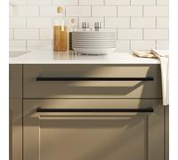 Cabinet Handle Black 480mm Powder-coated Stainless Steel Square Tube 20pc