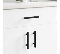 Cabinet Handle Black Stainless Steel 150mm Rectangular Modern Pull 420pcs Matte