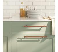 Cabinet handle Bronze 224mm Stainless Steel Brushed Vintage T-Pull Durable Pro
