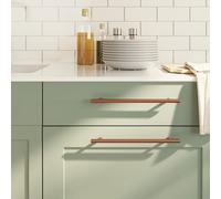 Cabinet Handle Bronze 288x32mm Stainless Steel T-Shape 224mm Centers 10pc Set UK