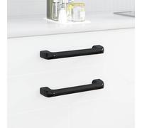 Cabinet Handle D-Shape Black Anodized Aluminium 380x34x85mm 69pcs Durable Packs