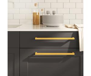 Cabinet Handle Gold 320 mm Stainless Steel Brushed Finish 10pcs Modern Pull Pack