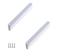 Cabinet Handles 128mm White, 2 Pack Furniture Handle Solid Aluminum Alloy | Anodized Surface, Kitchen Door Handles Hole Centers: 96-1160mm Cupboard Handle Drawer Pulls Wardrobe Pulls 128mm/5in
