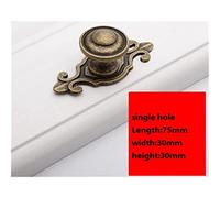 Cabinet Handles 1PCS Zinc Alloy European Retro Old Bronze Cabinet Handles And Knobs Wardrobe Drawer Door Pulls Furniture Hardware (Color : A4)