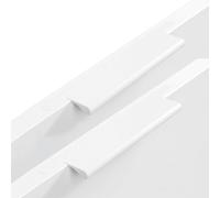 Cabinet handles 2 Packs Cabinet Pulls Aluminum Alloy Finger Edge Pulls Concealed Handle Slotted Invisible Cupboard Handles,Drawer Knobs Recessed,Door Levers for Bathroom,Closet,Wardrobe(White,160mm)