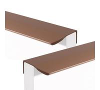 Cabinet handles 2 Packs Concealed Handle Cupboard Handles rounded corner,Drawer Knobs Hidden Kitchen Door Levers for Bathroom,Closet,Wardrobe,Room Pulls Cabinet Pulls Aluminum Alloy(Coffee,80mm)