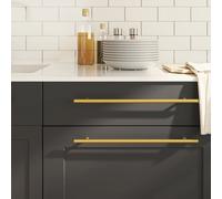 Cabinet Handles 20 pcs Gold Brushed Stainless Steel 320mm T-Bar Modern Pulls Set