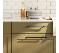 Cabinet Handles 20pc Black 192 mm Stainless Steel T-Bar Pulls Brushed Finish Set