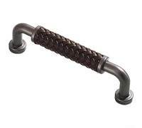 Cabinet Handles, 3 Sizes Zinc Alloy Leather Drawer Pulls Modern Bar Design Grip Concealed Mount for Wardrobe Kitchen Furniture(G)