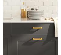 Cabinet Handles 96 mm 10.8 x 1.2 x 3.5 cm Gold Stainless Steel Set of 10