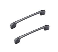 Cabinet Handles Black, 2 Pack Handle for Furniture Solid Zinc Alloy | Spray Painted Surface, Drawer Handles Hole Centers 64mm Cupboard Handles Kitchen Door Handles Black Cabinet Pulls 64mm/2.5in
