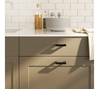 Cabinet handles Black 64mm Stainless Steel Brushed Square Tube 20 pcs Rustproof