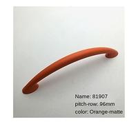 Cabinet Handles Black and White Color Hole Pitch 96/128 Modern Simple Children's American Wardrobe Handle Drawer Shoe Cabinet Door Handle (Color : Orange)