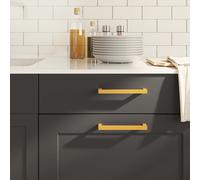 Cabinet Handles Gold 160mm Stainless Steel Brushed Finish Modern Drawer Pulls Pk