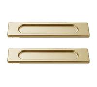 Cabinet Handles,Kitchen Door Handles, 2Pcs Cabinet Pull Self-Stick Rectangle Oval Recessed Sliding Door Pulls Aluminum Alloy Punch-Free Handle for Drawer Cupboard Wardrobe,Gold,Oval (Gold Re