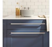 Cabinet Handles Silver 480mm Stainless Steel Brushed 20pcs Square Tube